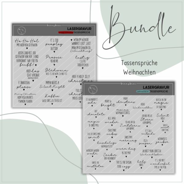 Bundle unserer Lasergravur Dateien zu Weihnachten