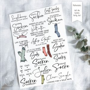 Witzige Plotterdatei für Socken- oder NICHT-Sockengeschenke, Sprüche für deinen Sockensammler