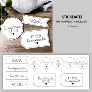 ITH-Stickdatei für Handmade Labels in verschiedenen Varianten